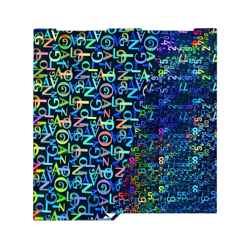 IdeaFormer-3D Smooth Digit+Letter Pen Build Plate for Anycubic Kobra 3/Kobra 3 Combo/Kobra 3 V2, Flexible Spring Steel Plate Sheet for 256x268mm 3D Printers Heat Bed - Image 1